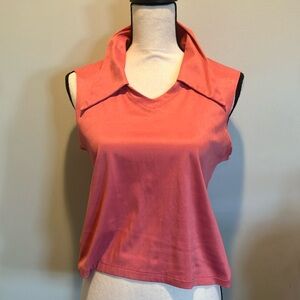 Pink Sleeveless Silk Top